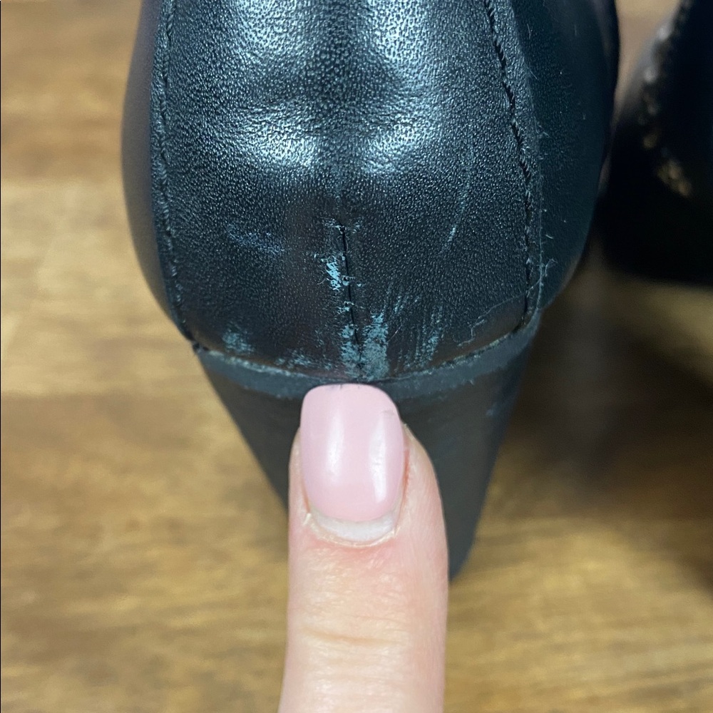 Steve Madden Awsum Studded Leather Black Heeled Western Ankle Boots Sz 7 - Picture 11 of 17